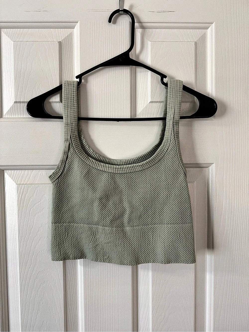 Basic Ribbed Cropped Athletic Top
